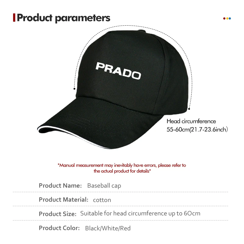 Car Baseball Caps Men Woman Hat Custom Design Auto Logo For Toyota Prado 90 120 150 J90 J120 J150 LC90 LC150 Yaris 2022