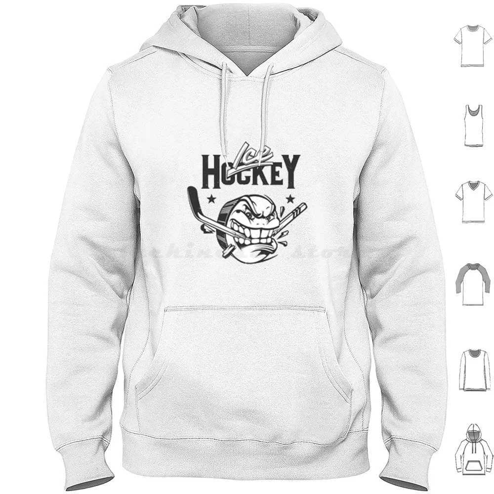 Ice Hockey Hoodie cotton Long Sleeve Sport Cricket Field Puck Stick Game