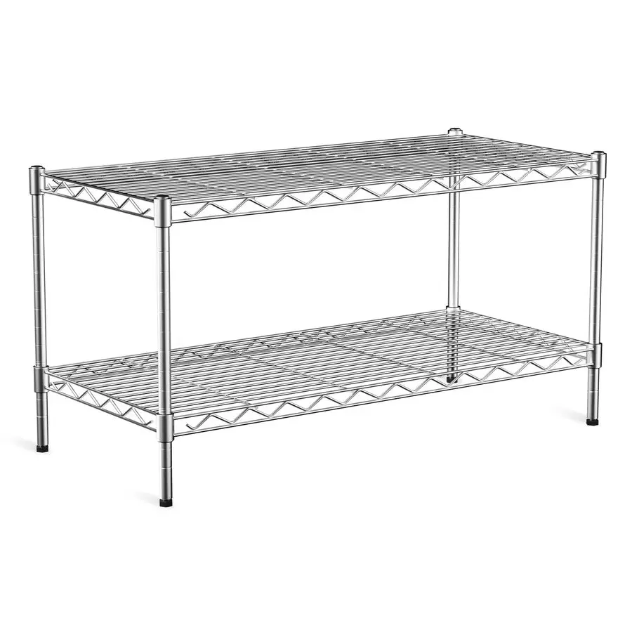 

Heavy Duty Shelving Unit,36 Wx18 Dx19.5H,Wire Shelf Rack with Lockable Wheels,Height Adjustable Metal Storage Shelves Organizer