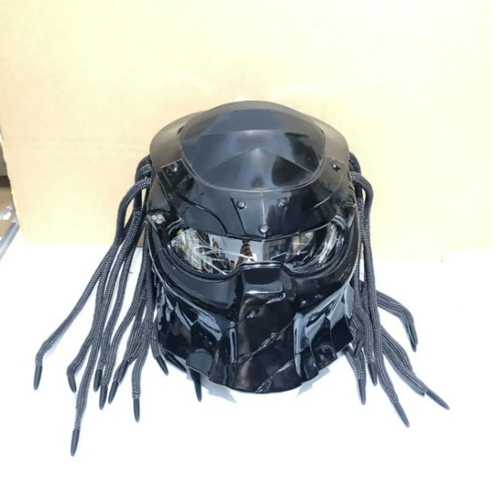 Full Cover Predator Helmet Motorcycle Helmet Cool with LED Light