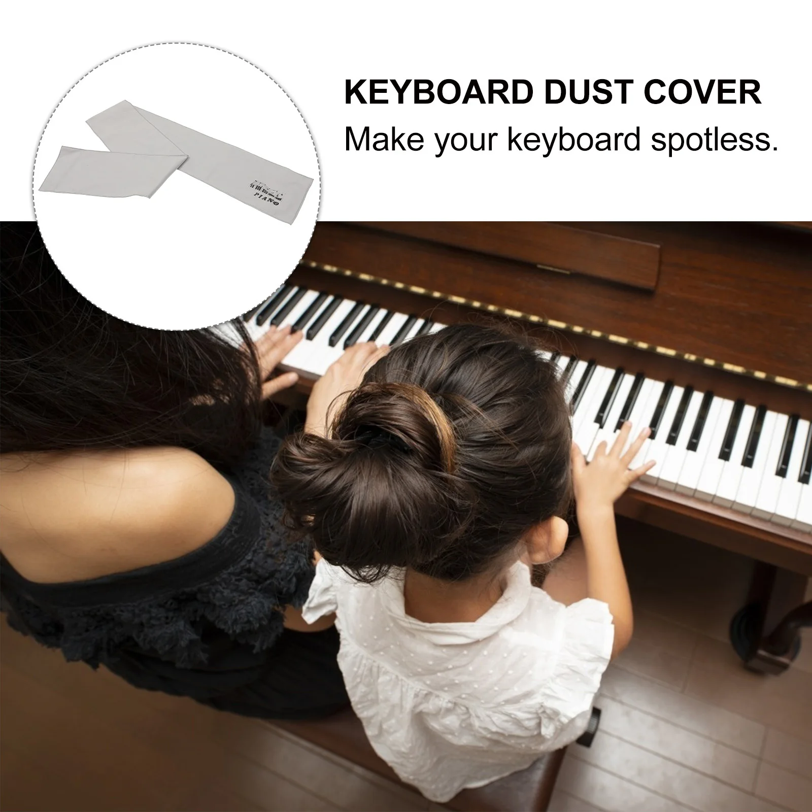 

Durable 88 Keys Electronic Keyboard Cover Microfiber Washable Dustproof Double Sided Thickened Fabric Keyboard Cover