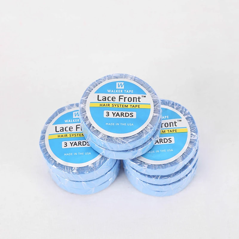 3 yards1 Roll Blue Hair System Tape Double Side Walker Tape Hair Extension Tapes For Lace Closure Lace Front Wig Glue