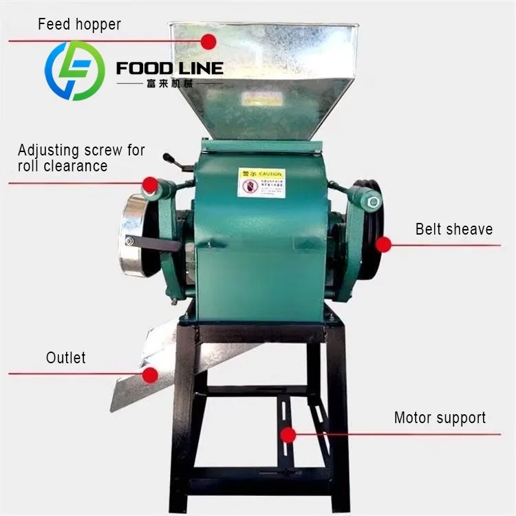 High Output Electric Corn Flake & Oat Flattening Machine 200-3000kg/h Capacity 220V/380V