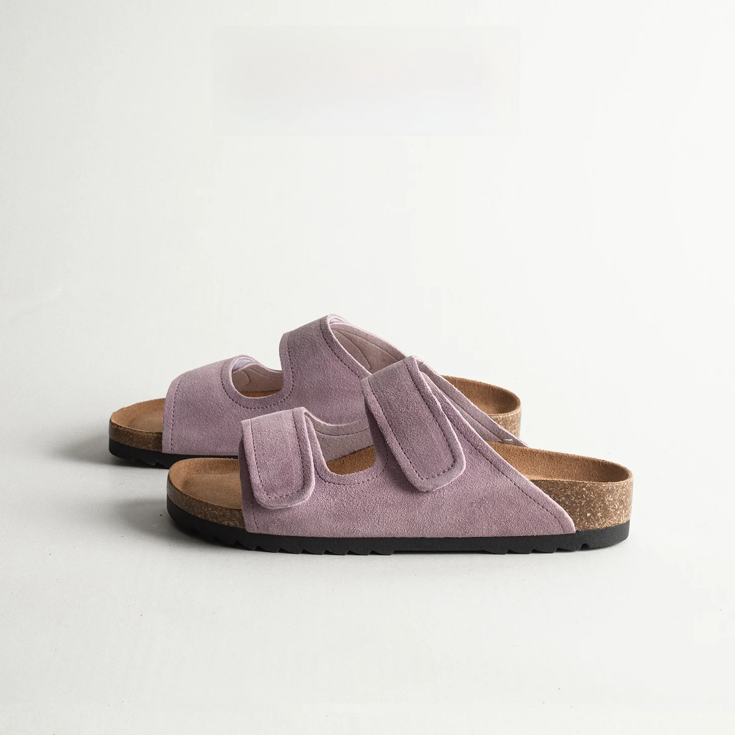 

Leather Retro Thick Bottom Cork Slippers Women Summer Casual Lazy Beach Sandal High Arch Support Slip-On