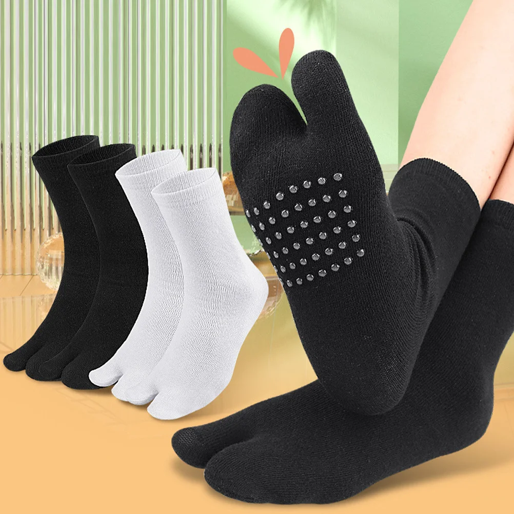 

2 пары силиконовых носков с раздельным носком, нескользящие дышащие женские и мужские многофункциональные повседневные рабочие дорожные носки, носки с носком