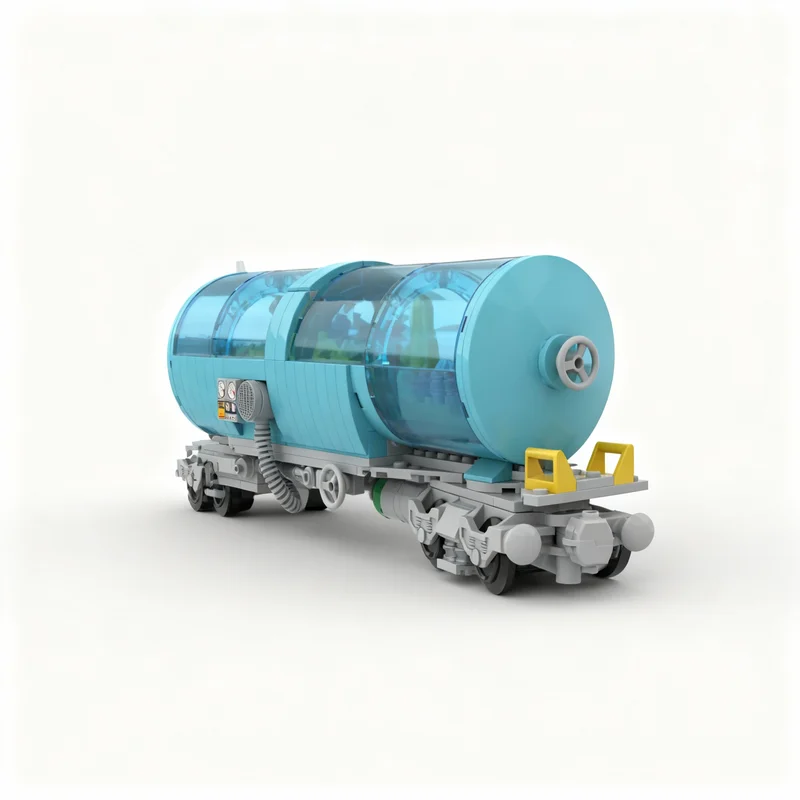 523 stks MOC Aquarium Tank Treinwagon Model Bouwstenen Kerstcadeau Architectuur Speelgoed DIY Creatief Idee Onderwijs Baksteen