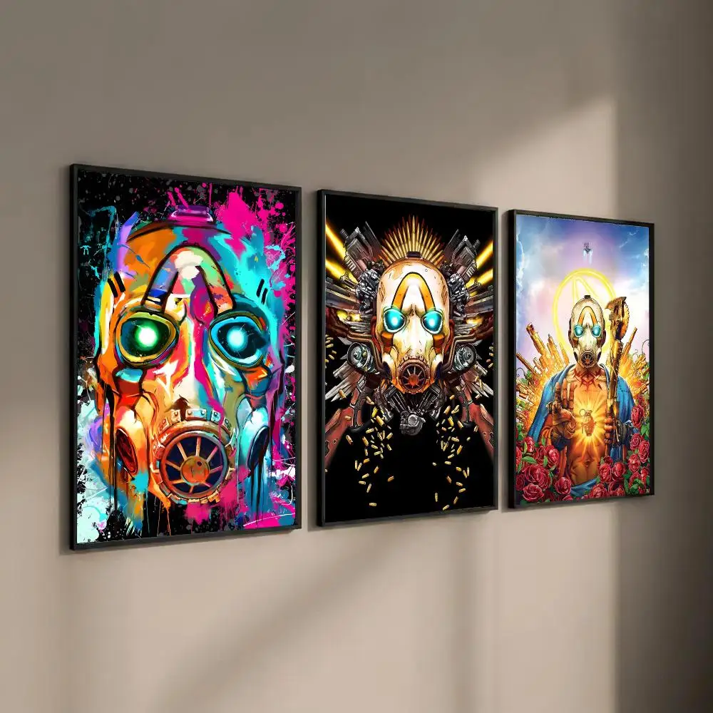 B-Borderlands Moive Poster Self-adhesive Art Waterproof Paper Sticker Coffee House Bar Room Wall Decor