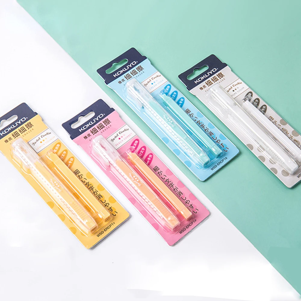 1/2pcs Japan KOKUYO Pencil Eraser Pen Style Push-pull Clean Without Leaving Any Marks Cute Kawaii Kids School Supplies Pencil