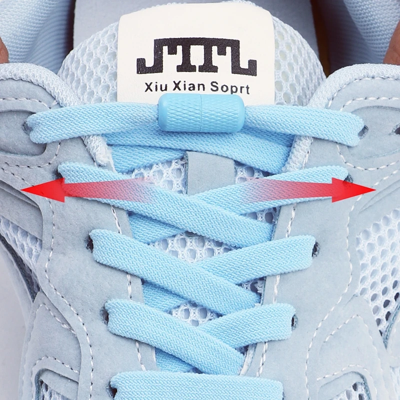0.8cm Wide Elastic Laces Sneakers Flats No Tie Shoelace Children Adults Quick Lace On/Off Shoelaces Shoes Accessories