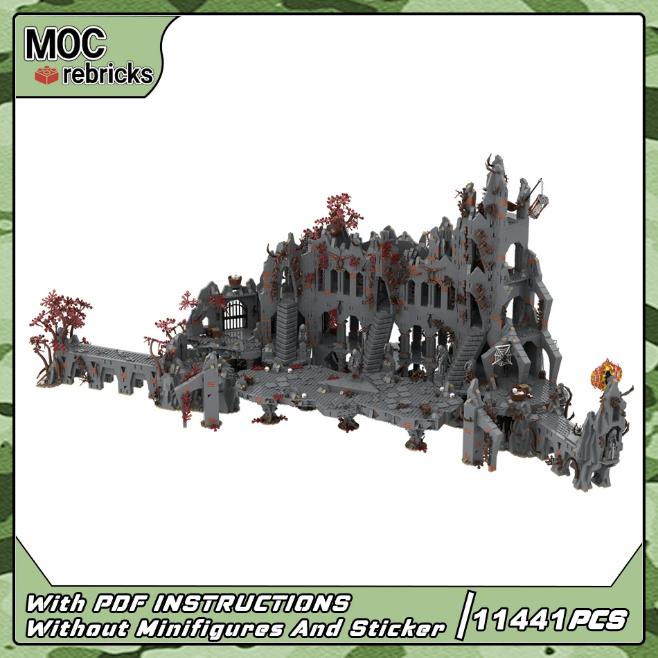سلسلة الهندسة المعمارية لمشهد الفيلم الشهير UCS Dark Sorcery Hill MOC بنة وحدات تجميع القلعة نموذج لتقوم بها بنفسك ألعاب الطوب #4