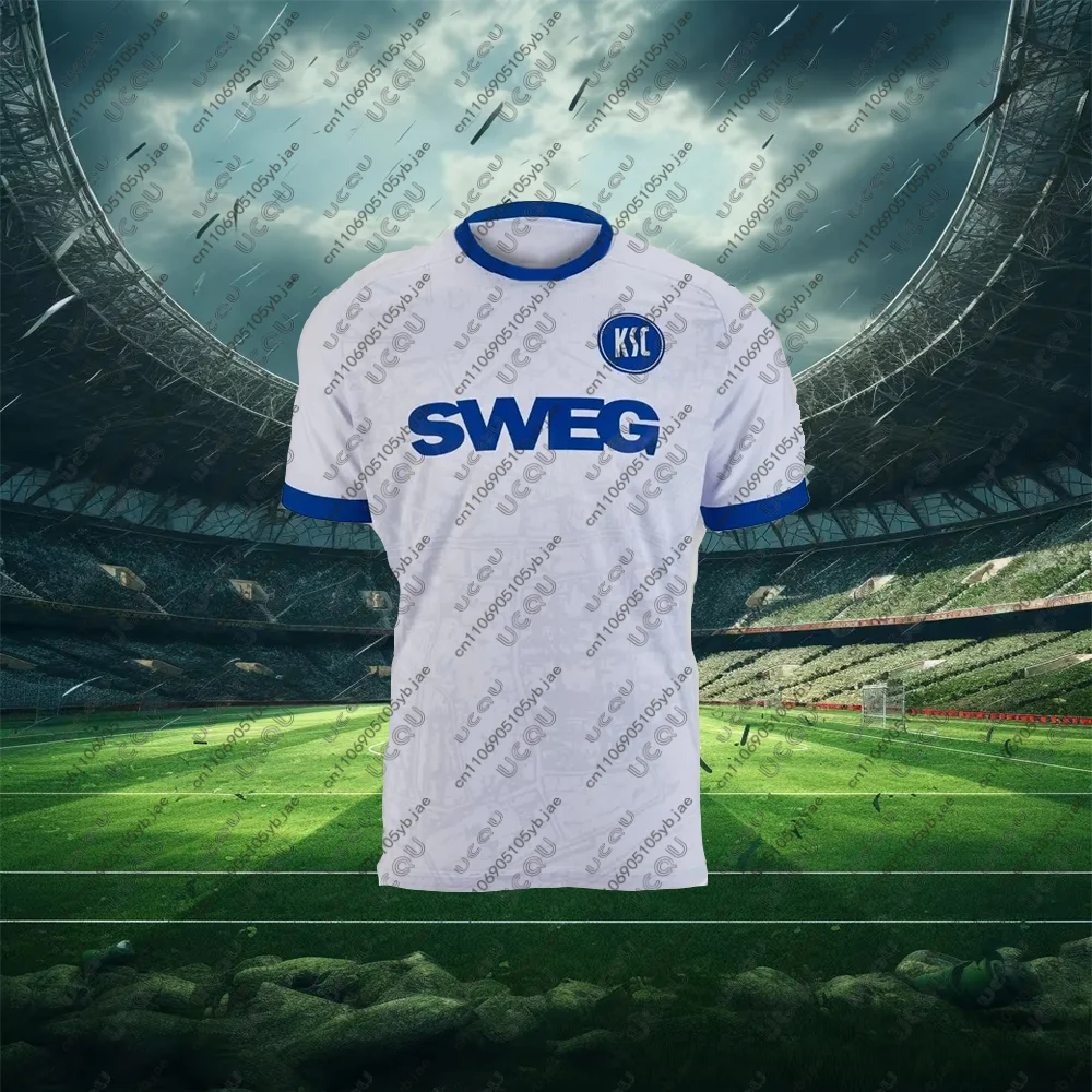 2025-26 رجل أطفال بنين ألمانيا الذكور تنفس كرة القدم جيرسي المنزل لعبة كرة القدم الرياضة Karlsruher S-SC-C بعيدا التجفيف السريع #2