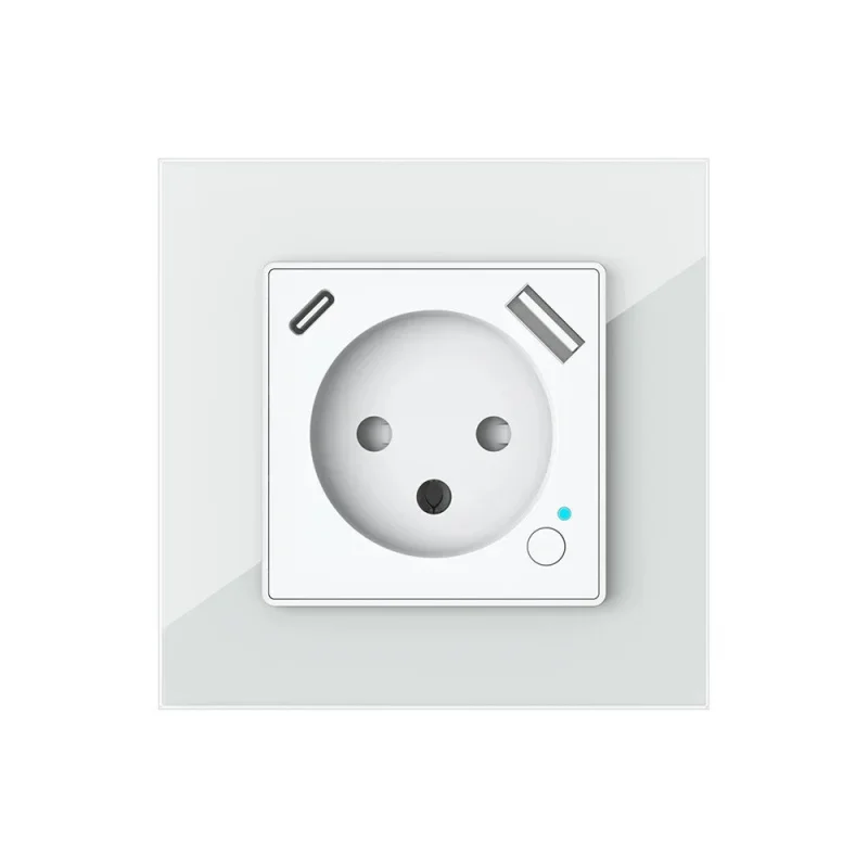 

Умный переключатель Tuya WiFi 16A, настенная розетка Израиля, стандартная вилка с USB/Type-C, работает с Alexa и Google Home