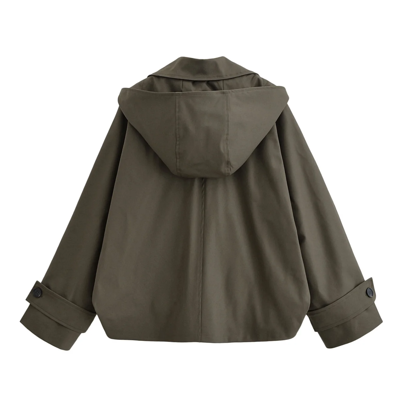 الإناث كيب نمط سترة واقية سترات معطف هود اقتصاص سترة المرأة الصلبة خندق معطف الخريف طويلة الأكمام الخريف الشتاء معاطف