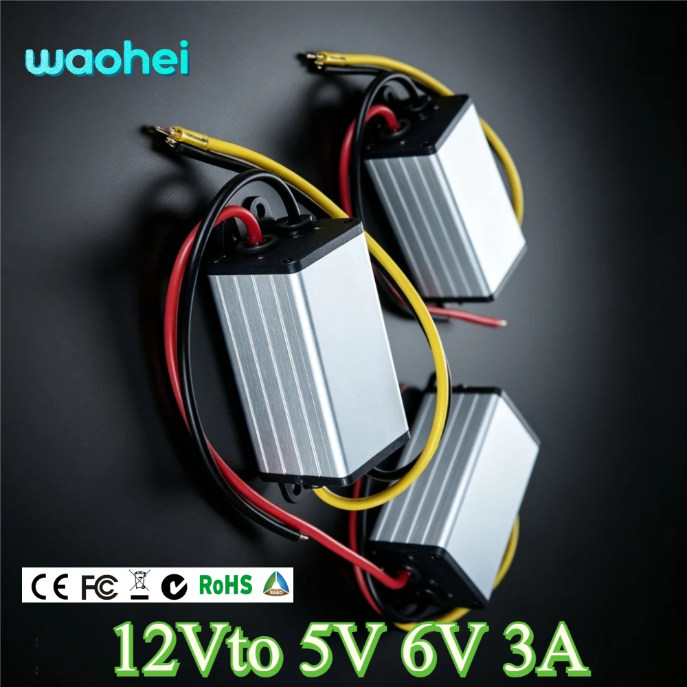 Step Down Regulator Voltage Power Converter 12VInput 5V6V Output 3A DC-DC Regulator Module High Efficiency for Electronic Device