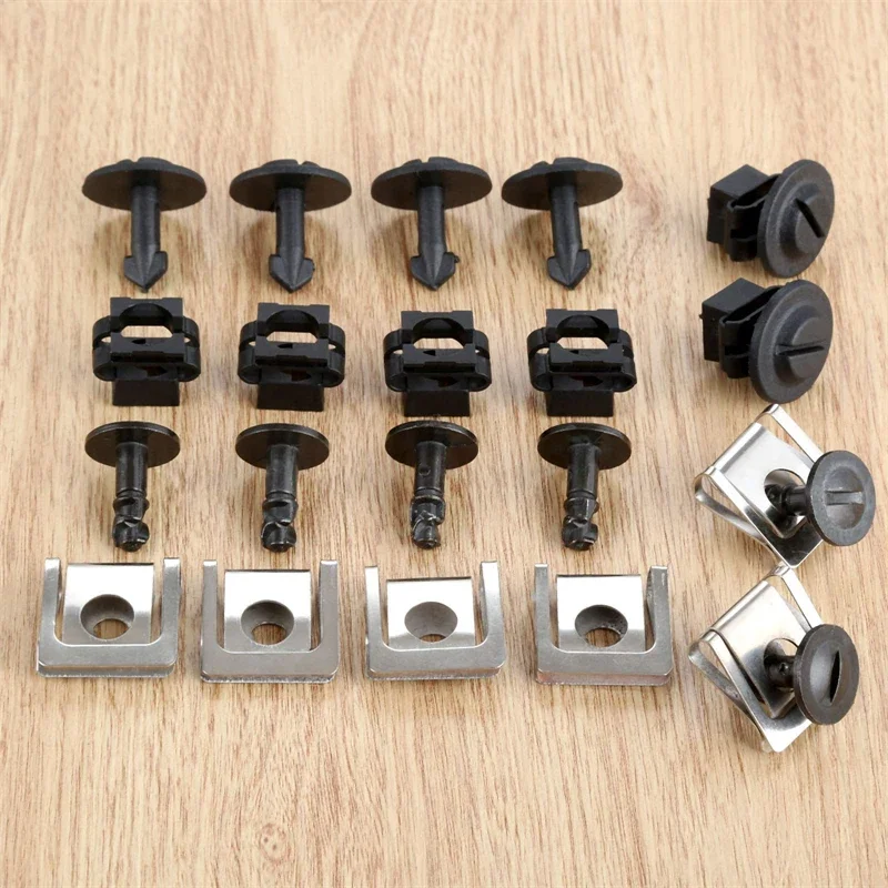 20 шт. для VW Passat B5, Audi A4, A6, A8 крышка коробки передач под двигателем, зажим подложки, винты, крепеж 8D0805960, 8D0805121, 4A0805121A