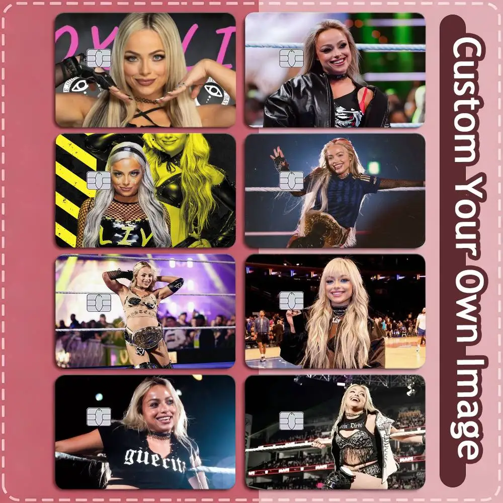 Wrestler Liv Morgan Club  Credit Card HD Stickers Game Card Decal Small Chip Waterproof Sticker Gift