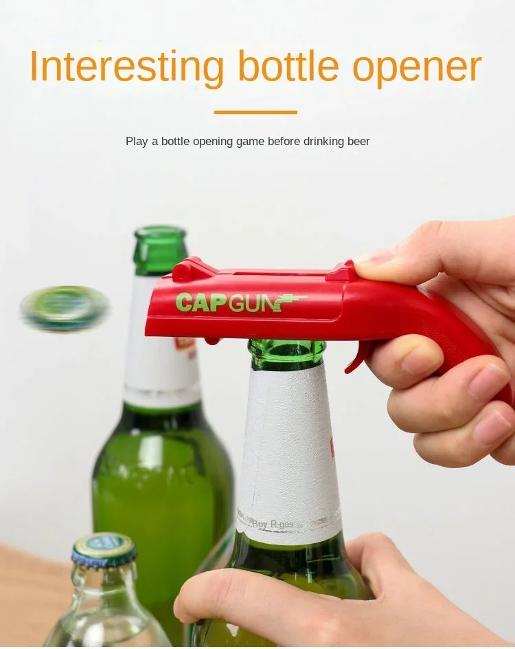Tragbarer Kreativer Flaschenöffner in Pistolenform, Multifunktionales Gadget für Küche und Bar, Lustiges Geschenk – Detail 2