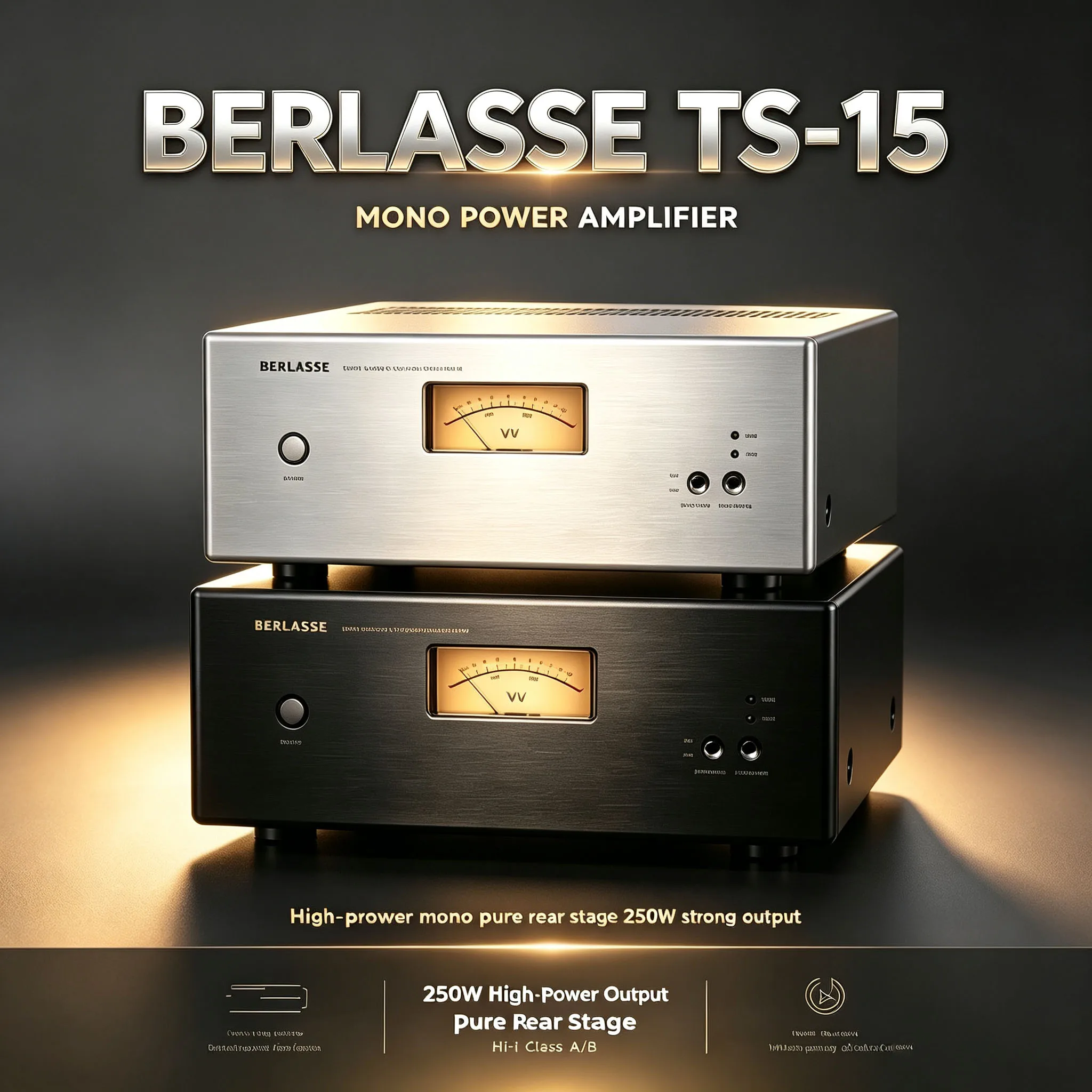 BERLASSE TS‑15 Mono Power Amplifier, Single‑Ended Hi‑Fi Amp for Home Stereo Audio System, CHN 2027
