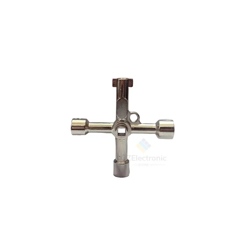 6 Way Universal Cross Triangle Wrench KEY for Train Electrical Elevator Cabinet Valve Alloy Multi-purpose Triangular Key