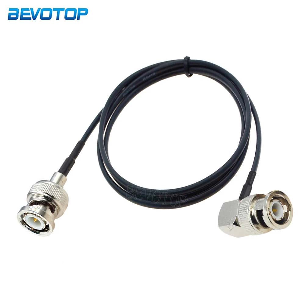 

RG174 BNC Male to BNC Male 90 Degree Connector RG-174 50 Ohm RF Coaxial CableExtension Pigtail Cord Jumper for CCTV Camera