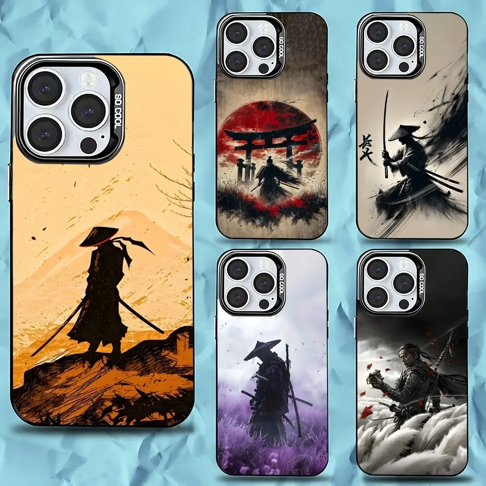 

Japanese Bushido Samurai Phone Case For iPhone 16,15,14,13,12,11,Pro,Max,Plus,Mini,XS,SE Anti Fall Black Matte Hard Bumper
