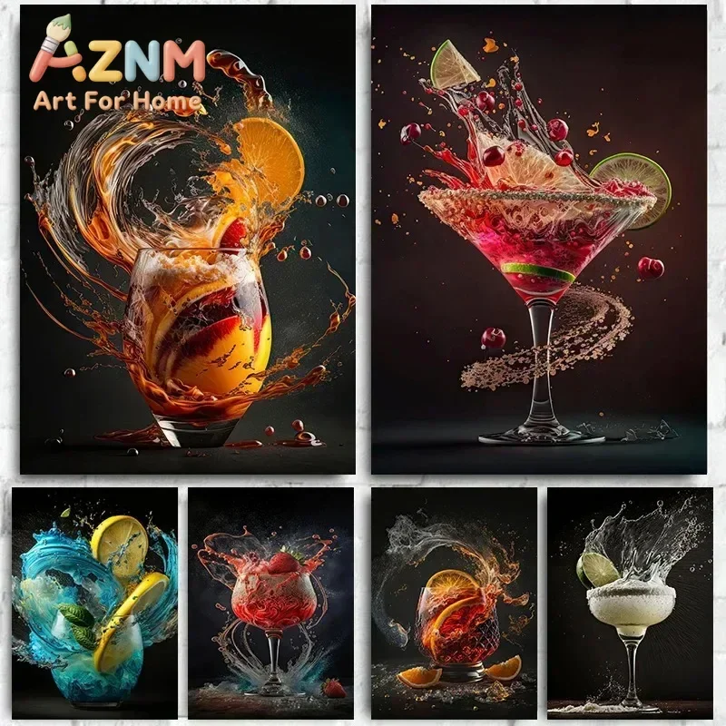 Cocktail Explosion poster Fruit Cocktail Don't Trust Bar Minimalist Print Canvas Painting for Living Room Modern Home Decor