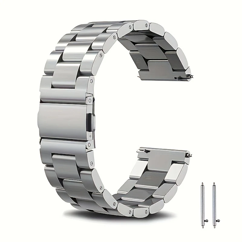 سوار فولاذي غير قابل للصدأ لساعة سامسونج جالاكسي 7/FE/6/5 pro/4/كلاسيكي 20 مللي متر 22 مللي متر سوار معدني amazfit GTS-GTR-4-3-2e-حزام صغير #2