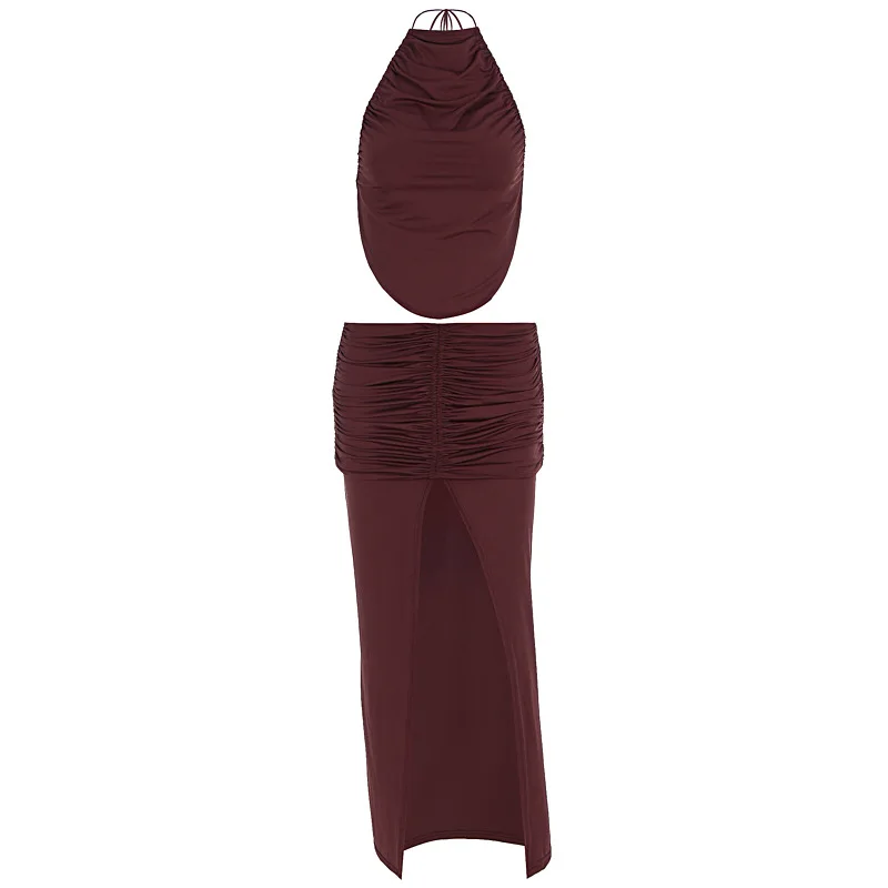 النمط الأوروبي والأمريكي المرأة الصيف الجديدة مثير الدانتيل متابعة الرسن سترة قصيرة مطوي تنورة سبليت البدلة