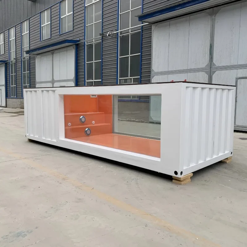 Container Swimming Pool Luxury Family Acrylic Glass Window 20ft Pool Outdoor Ship Container Swimming Pool High Quality America