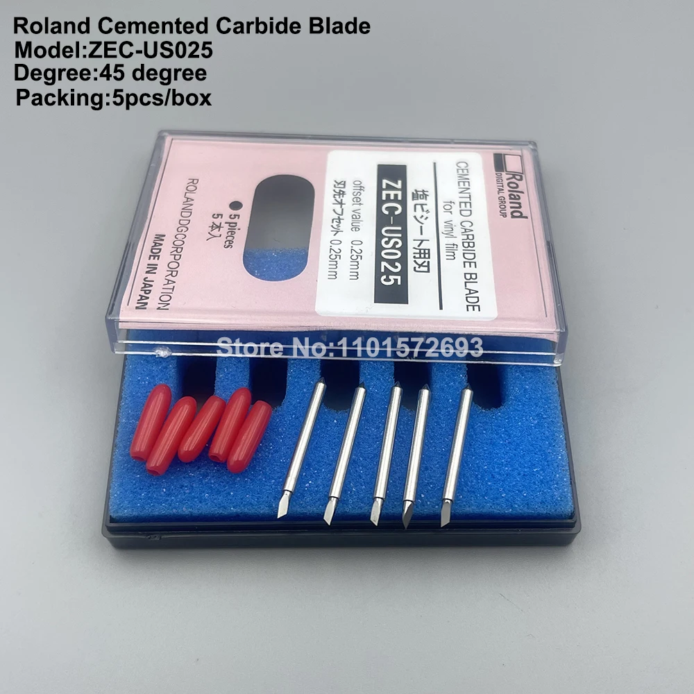 

5PCS Roland Blade Knife 45 degree ZEC-US025 Cemented Carbide Blades Imported For Roland SP540 RS640 GX500 Cutting Plotter 0.25mm