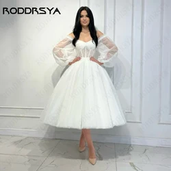 RODDRSYA Sweetheart Princess Wedding Dresses Elegant Short A-Line Bridal Gowns Sexy Lace Up Backless Tulle Vestidos De Novia