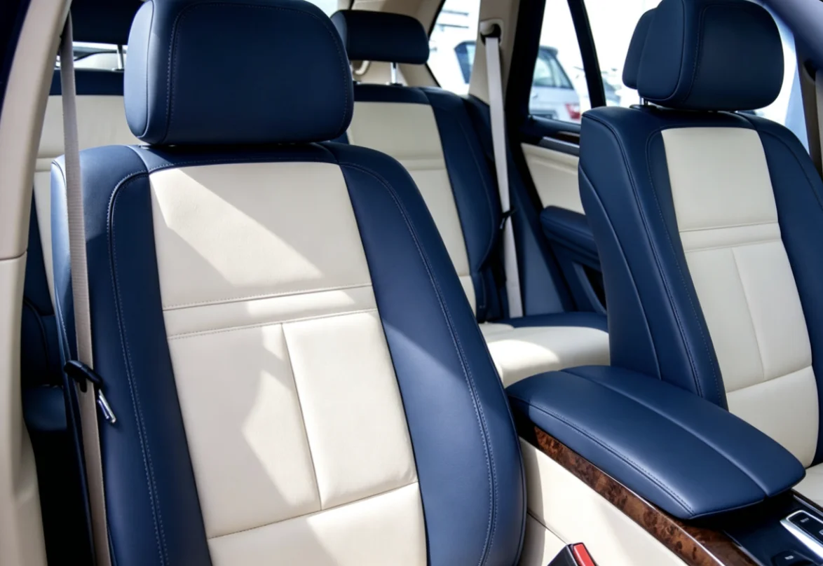 Für BMW X5 E70 2008~2013 5-Sitzer Maßgefertigte Autositzbezüge Luxuriöses Nappaleder 100% Passgenau Innenraumzubehör 360 ° Vollständige Abdeckung – Detail 5