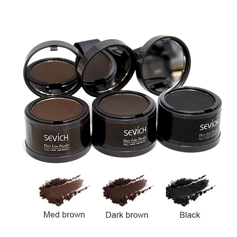 1PC Hairline Repair Filling Powder With Puff Sevich Fluffy Thin Powder Pang Line Shadow Powder Forehead Hair Makeup Concealer