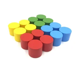 8 Pcs/Set DIY Cylinder Chess Pieces 4 Colors Wooden Games Funny Game Education Accessories