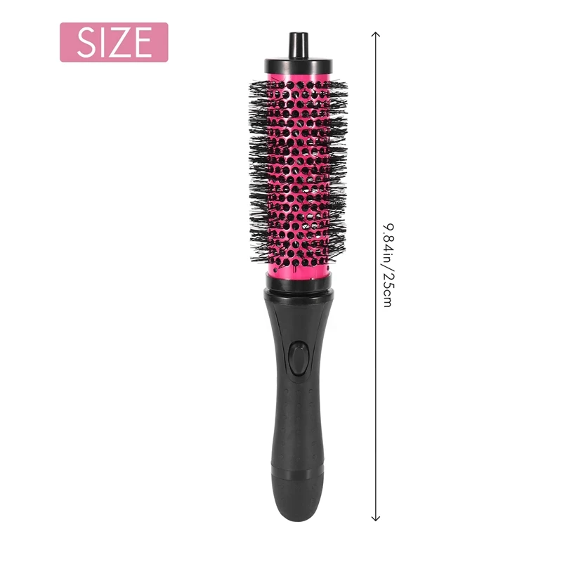 Brosse à Cheveux avec Poignée Amovible, 6 Pièces/Ensemble, 3 Poignées, Rouleau avec Clips de Positionnement, Baril en Céramique d'Aluminium, Bigoudi, Peigne de Coiffeur