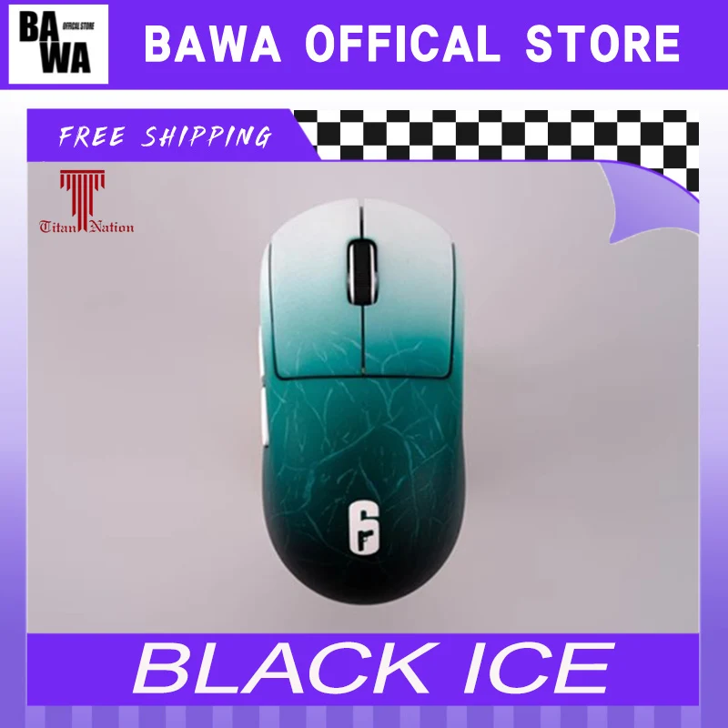 Titan Nation Mouse Light Weight Customization Change Color Gaming Mouse Black Ice Limited Edition For Pc Gamer Accessories Gifts