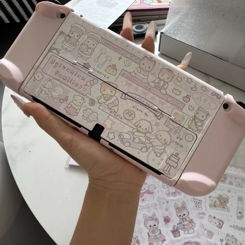 

Rilakkuma Original Design Cute Pink Switch Protective Shell for Oled NS Sister Lite - Soft Anime Inspired Gift for Girls