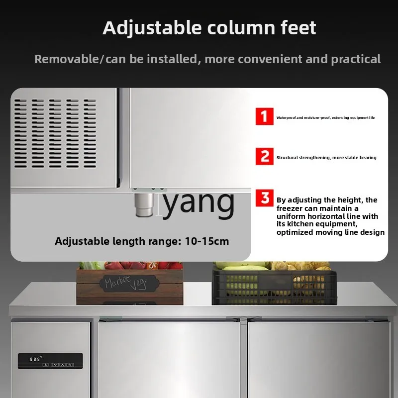 LH Refrigerated Workbench Freezer Commercial Refrigerator Flat Freezer