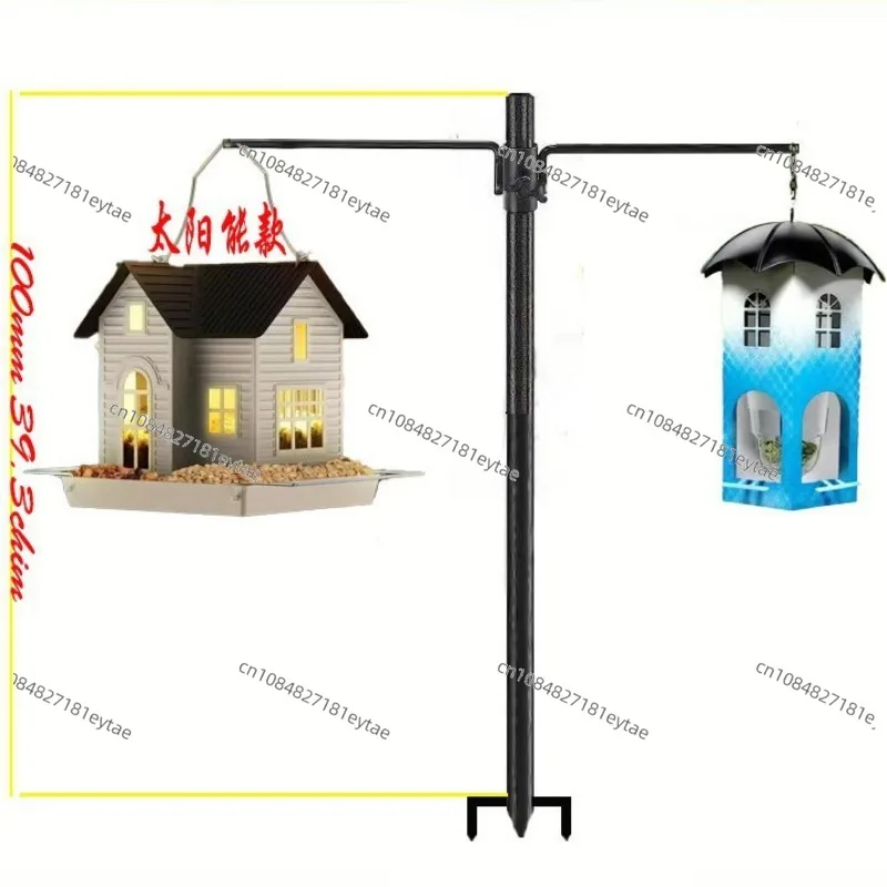 

Hanging Bird Feeder, Solar Plus Castle Bird Feeder, Balcony Yard Lawn Bird Feeder