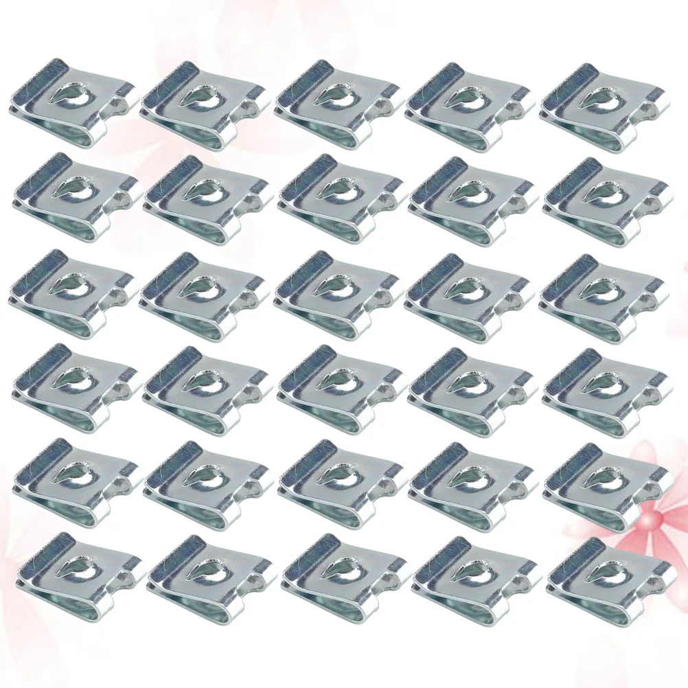 

50pcs Zinc U-Shaped Spring Nut Manganese Steel Fasteners For Panel Bumper Fixing Motorcycle Spire U Clip U Nut