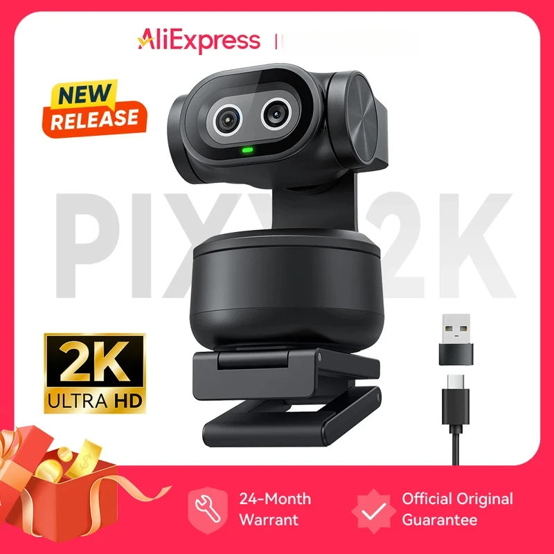 2K 4K PTZ Webcam with Sony Sensor, Gesture‑Enabled AI Auto‑Tracking, 1080P 60fps Autofocus Web Camera for Streaming and OBS