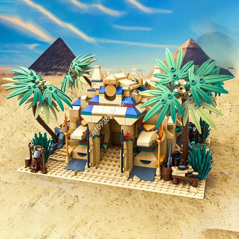 

1534 шт. MOC «Храм сокровищ», строительные блоки для искателей приключений, Рождество, неограниченное количество творчества, сделай сам, идеально подходит для индивидуального подарка для строителей