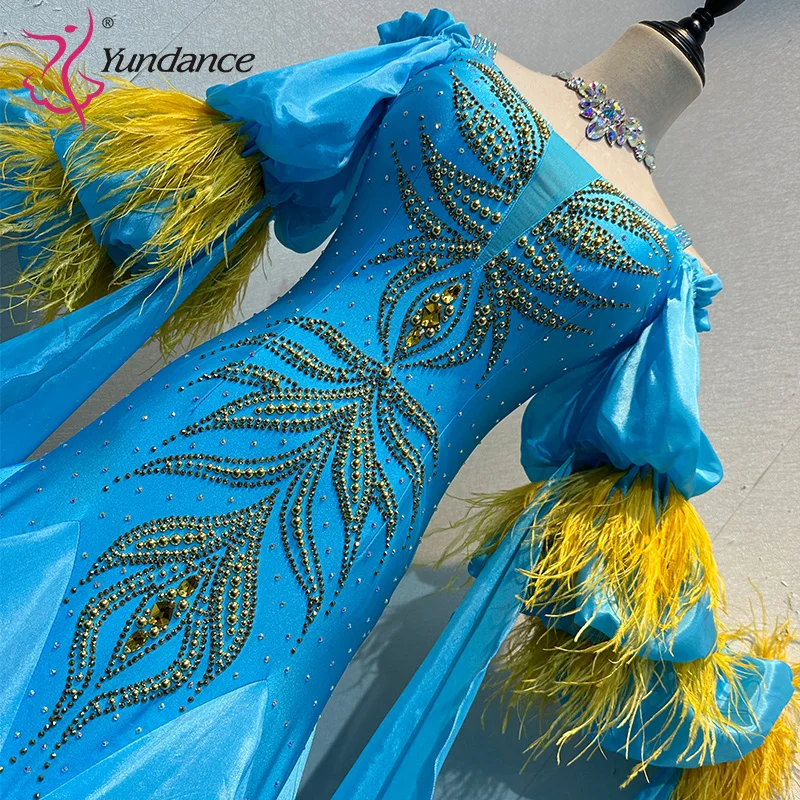 B-23206 Custom New International Standard Ballroom Dance Dress High Quality Pearl Silk Ballroom Dance Dresses for Sale