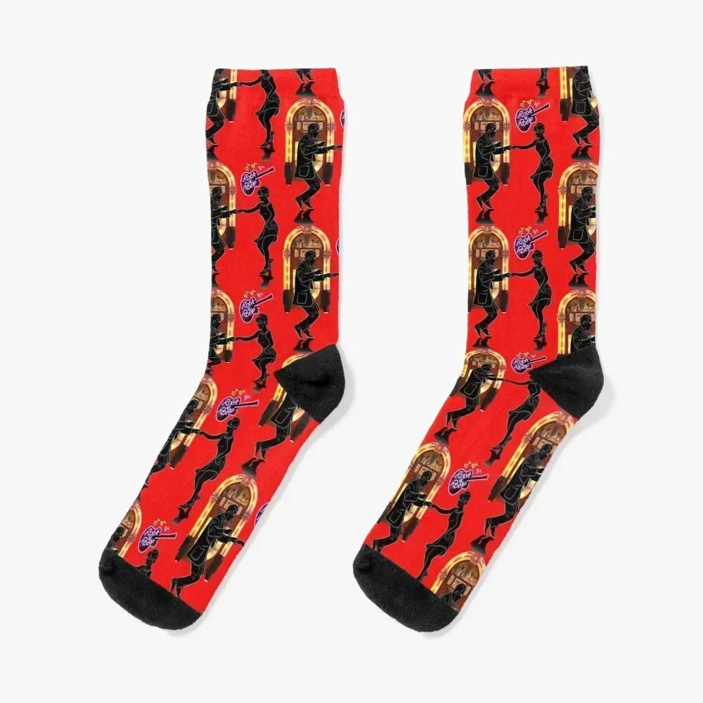 

Rock and Roll Vintage Jukebox Socks FASHION luxury hiking essential Women's Socks Men's