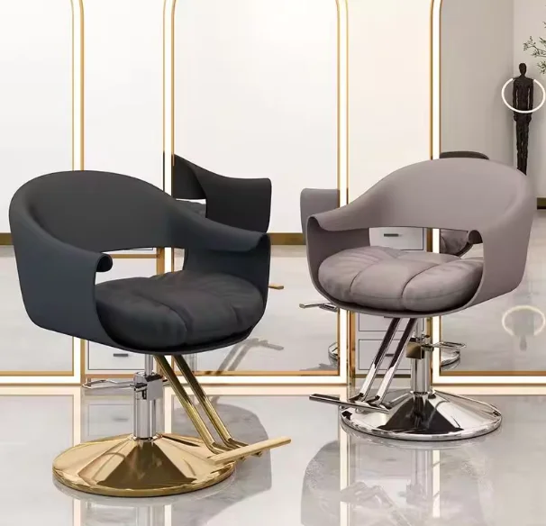 Modern Barber Shop Styling Chair High Quality Leather & Steel with Multiple Color Options Salon Furniture