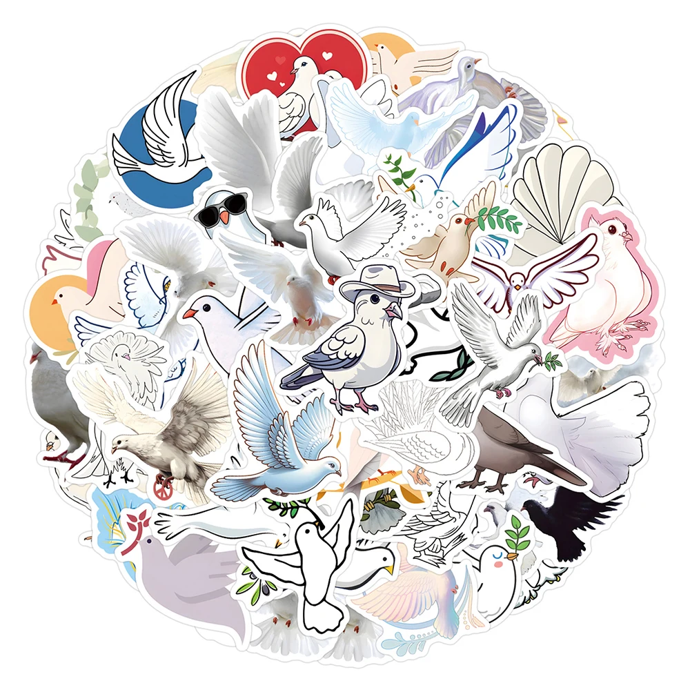 10/30/55PCS Cartoon Pigeon Sticker Cute Graffiti Decoration Suitcase Refrigerator Water Cup Laptop Phone Case Waterproof Decal