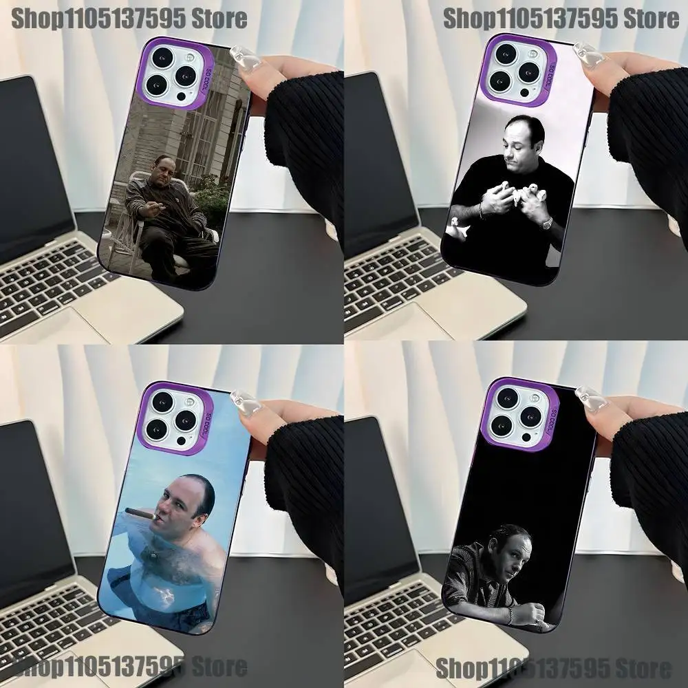 

The S-Sopranos TV Tony Soprano Phone Case For iPhone 17,16,15,14,13,12,11,Mini,Pro,E,SE4,XS,MAX Purple Candy Matte Cover