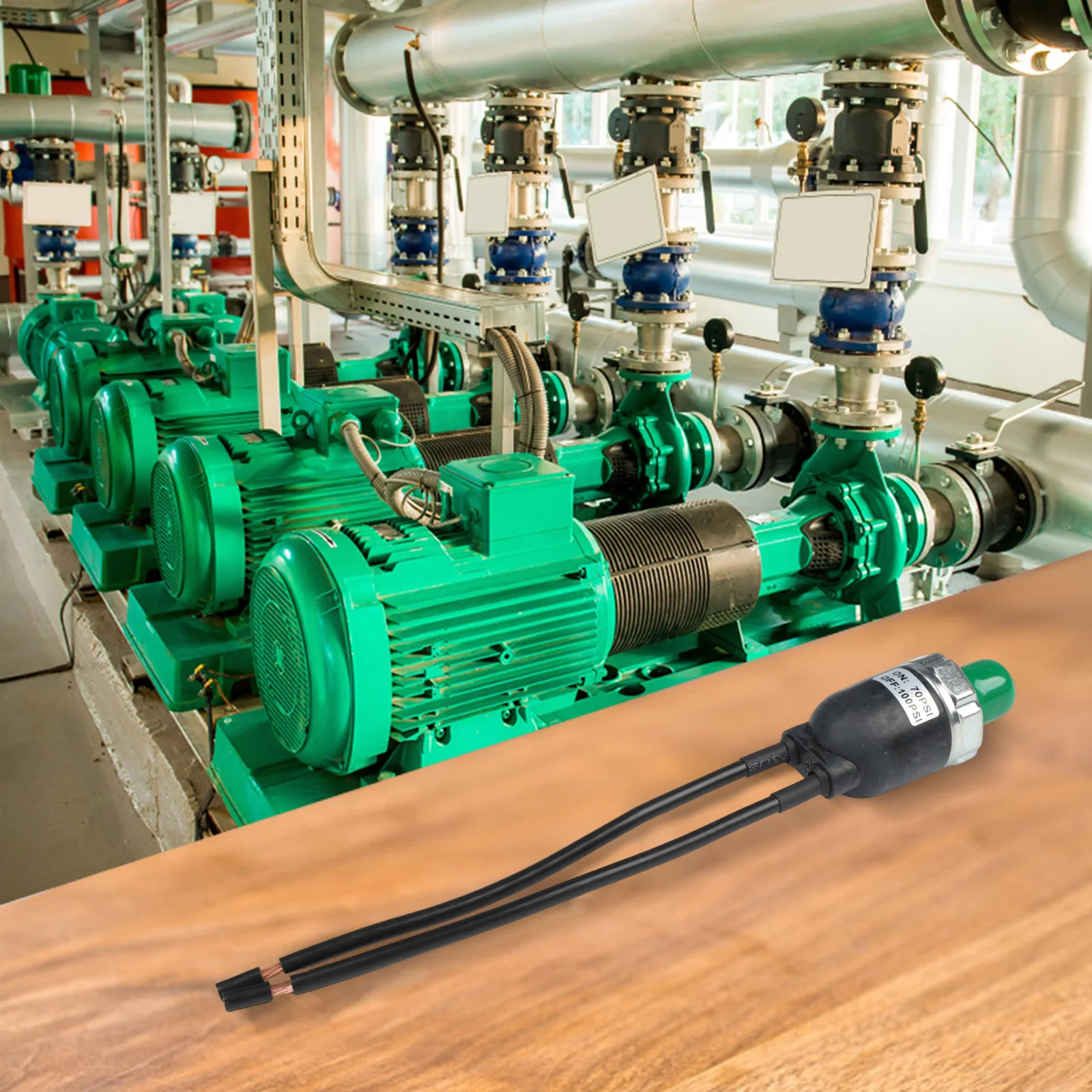 1/4 NPT Male Air Pressure Switch Designed for Air Compressors Activation Below 70/90/110/120 PSI for Reliability