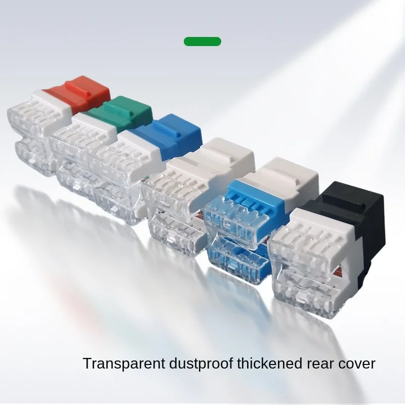 Rj45 Connector Klasse 6 180 Graden Netwerkmodule Met Haak (10 Stuks)