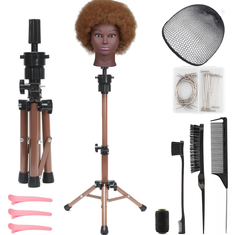 Wig Head Stand Set Tripod for Hairdressing